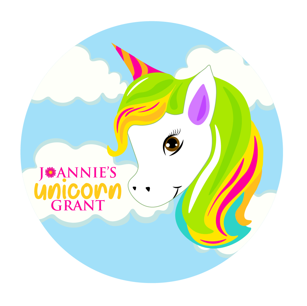 Unicorn cartoon picture with rainbow hair